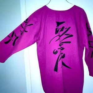 NWOT Monika Astara Tunic Top Purple Size Small $249 Designer Couture Asian Core